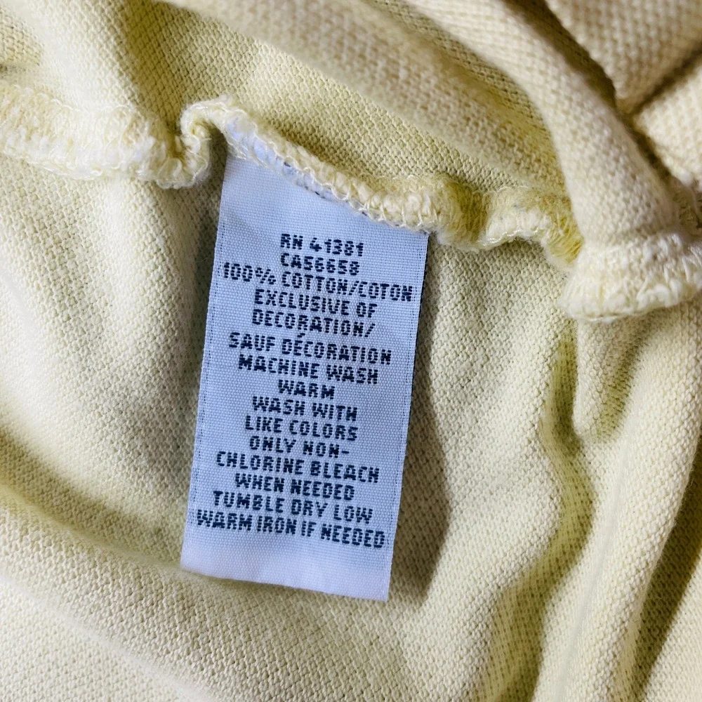 Polo Ralph Lauren Mens XL Yellow Classic Fit Cotton Pique Polo Shirt Preppy